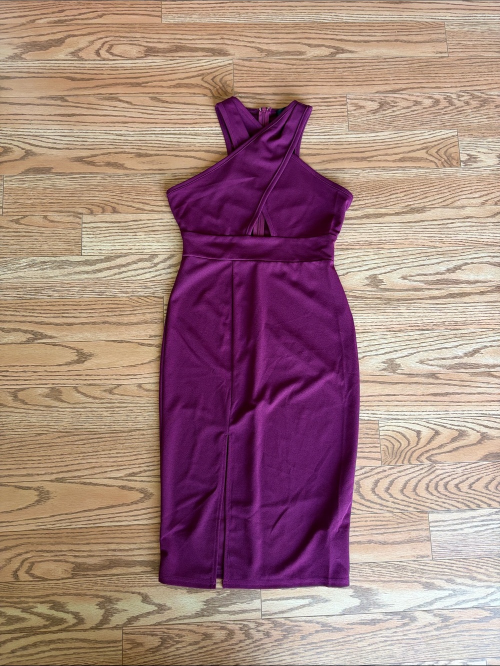 Armani Exchange Sleeveless Cross-Neck Midi Dress
